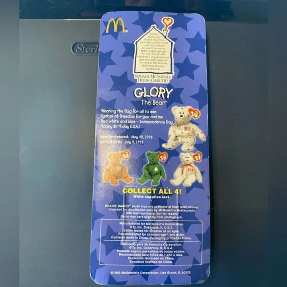 BNIB - TY McDonalds 1997 RARE Beanie Baby “Glory” and “Erin” with 1993 E…
